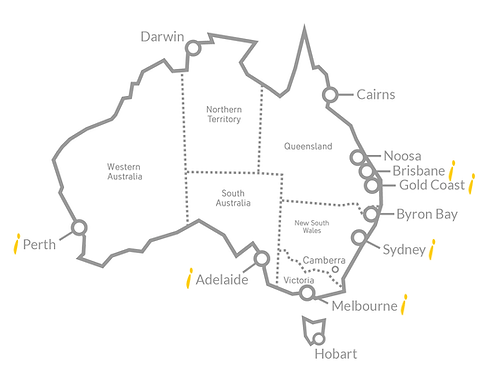 Mapa Austrálie